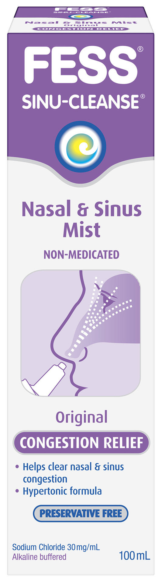 FESS Sinu-Cleanse Congestion Relief Nasal & Sinus Mist Original 100mL
