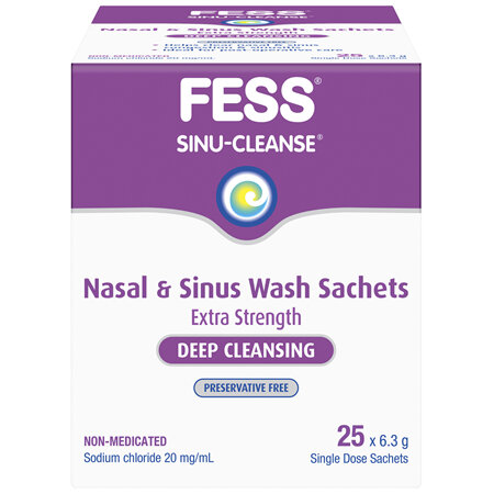 FESS Sinu-Cleanse Deep Cleansing Nasal & Sinus Wash Sachets 25 x 6.3g