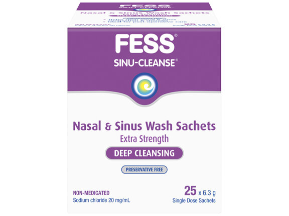 FESS Sinu-Cleanse Deep Cleansing Nasal & Sinus Wash Sachets 25 x 6.3g