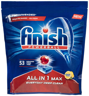 Finish Powerball All in 1 Max Dishwasher Tablets Lemon 53 Pack