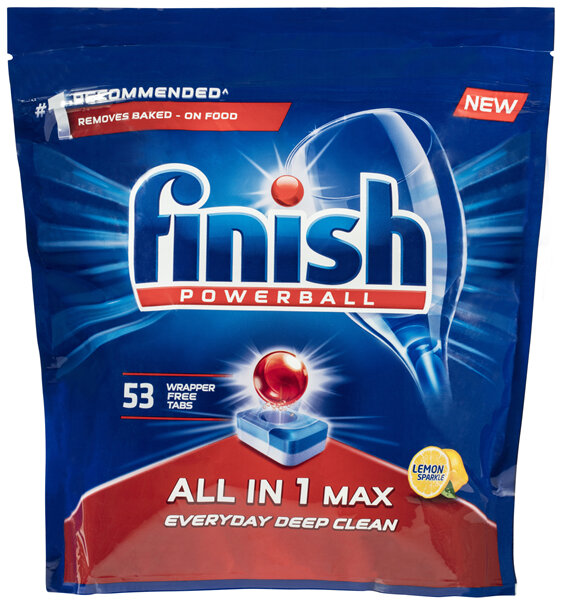Finish Powerball All in 1 Max Dishwasher Tablets Lemon 53 Pack