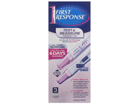 First Response Test & Reassure Pregnancy Test 3 Pack