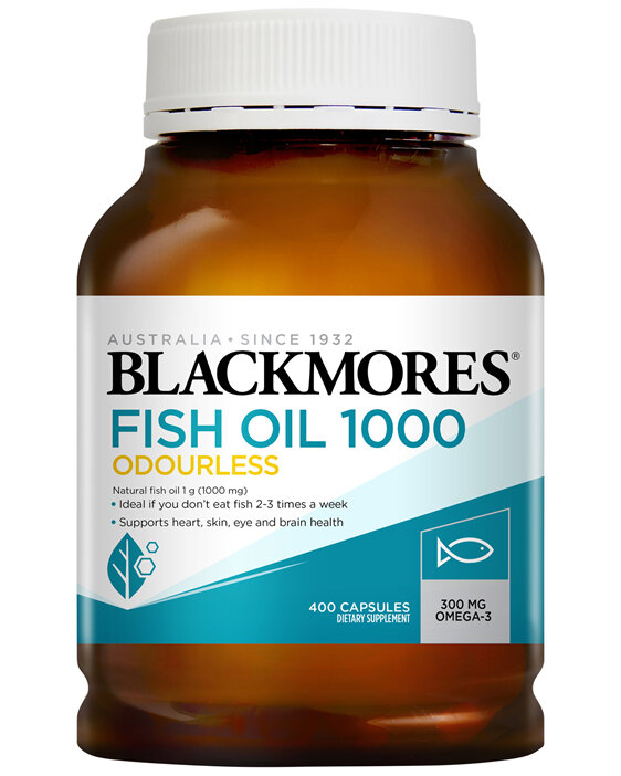 Fish Oil 1000 Odourless Amber Tub 400s