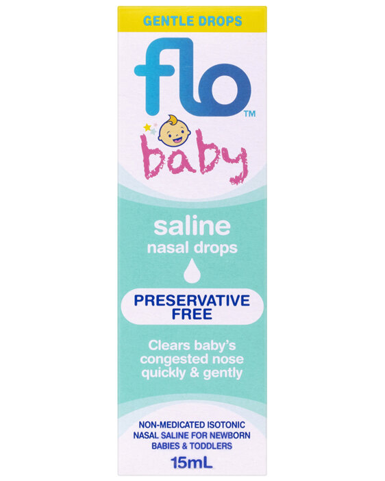 FLO Baby Saline Nasal Drops 15mL