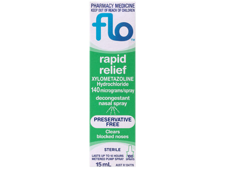 FLO Rapid Relief Decongestant Nasal Spray 15mL