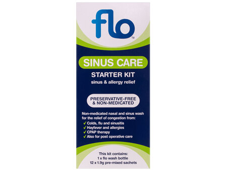 FLO Sinus Care Starter Kit 12 Sachets & Bottle