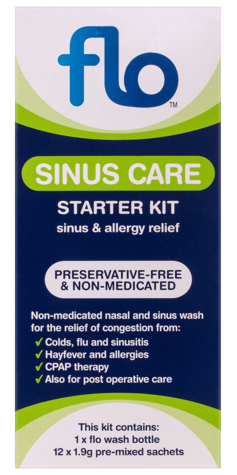 FLO Sinus Care Starter Kit 12 Sachets & Bottle