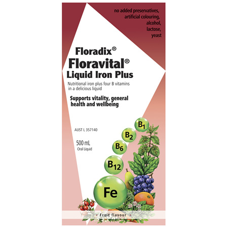 Floradix Floravital Liquid Iron Plus 500mL