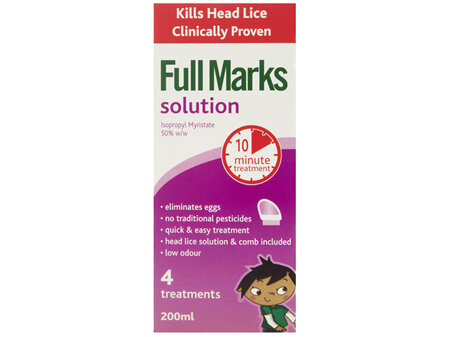 Full Marks Head Lice Solution Clinically Proven 200ml