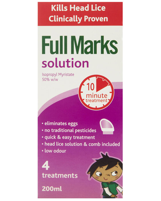 Full Marks Head Lice Solution Clinically Proven 200ml