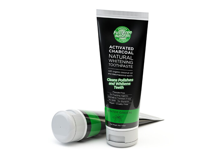 Fuss Free Naturals Activated Charcoal Natural Whitening Toothpaste Winter Green 113g