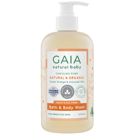 GAIA Natural Baby Bath & Body Wash 500mL