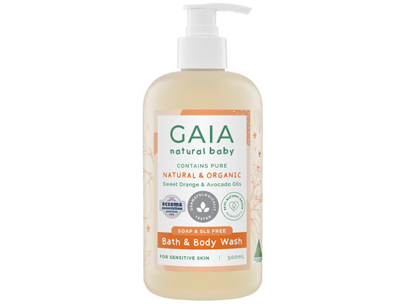 GAIA Natural Baby Bath & Body Wash 500mL