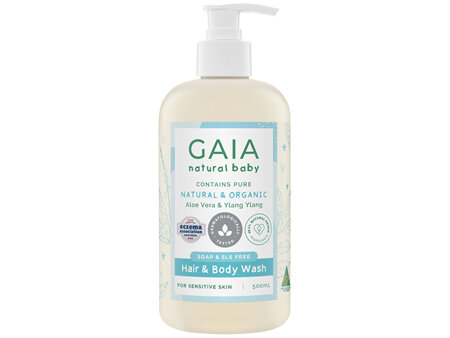 Gaia Natural Baby Hair & Body Wash 500mL