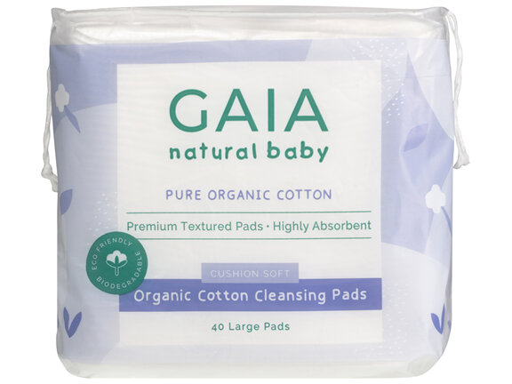 GAIA Natural Baby Organic Cotton Cleansing Pads 40pk