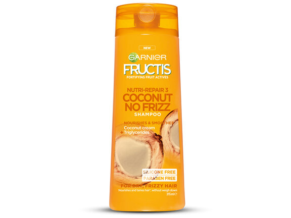Garnier Fructis Coconut No-Frizz Shampoo 315ml for Frizzy Hair