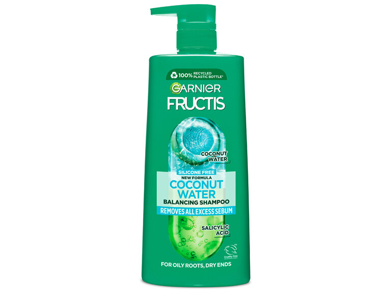 Garnier Fructis Coconut Water Shampoo 850ml for Oily Roots, Dry Ends