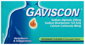 Gaviscon Chewable Tablets Peppermint  24 Pack