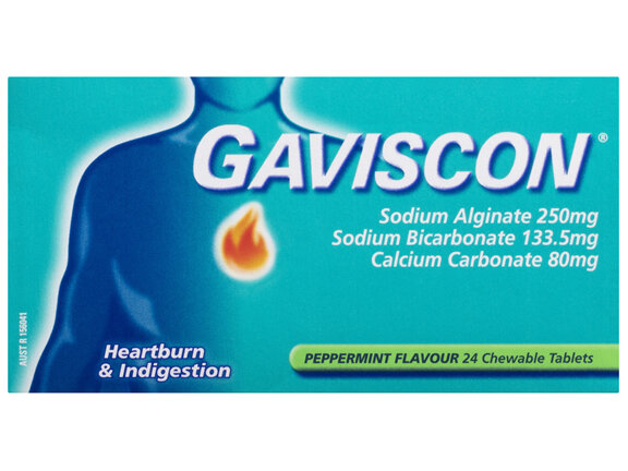 Gaviscon Chewable Tablets Peppermint  24 Pack