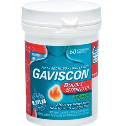 GAVISCON Double Strength Peppermint Chew 60Tab