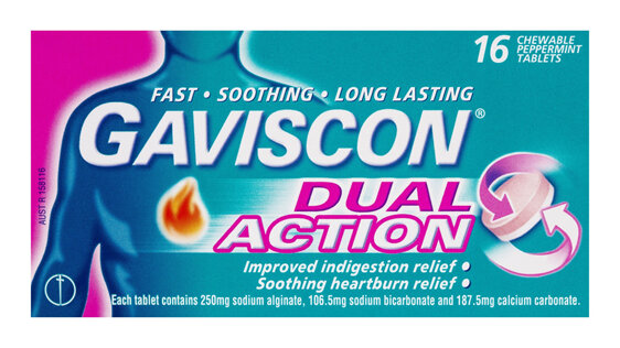 GAVISCON DUAL ACTION 16 TAB
