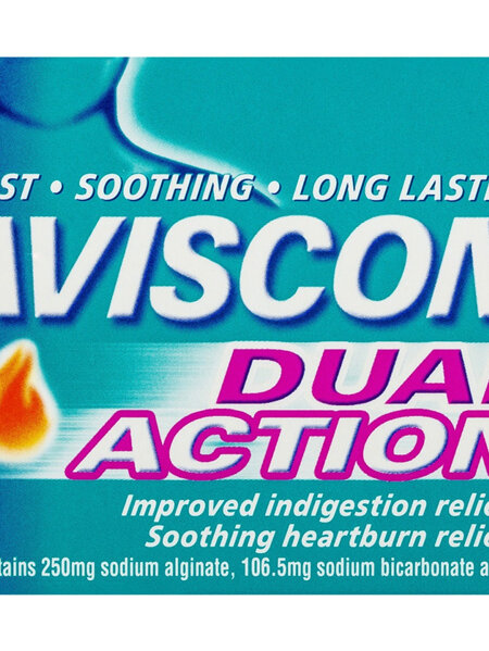 Gaviscon Dual Action Chewable Tablets Peppermint Heartburn & Indigestion Relief 48 Pack
