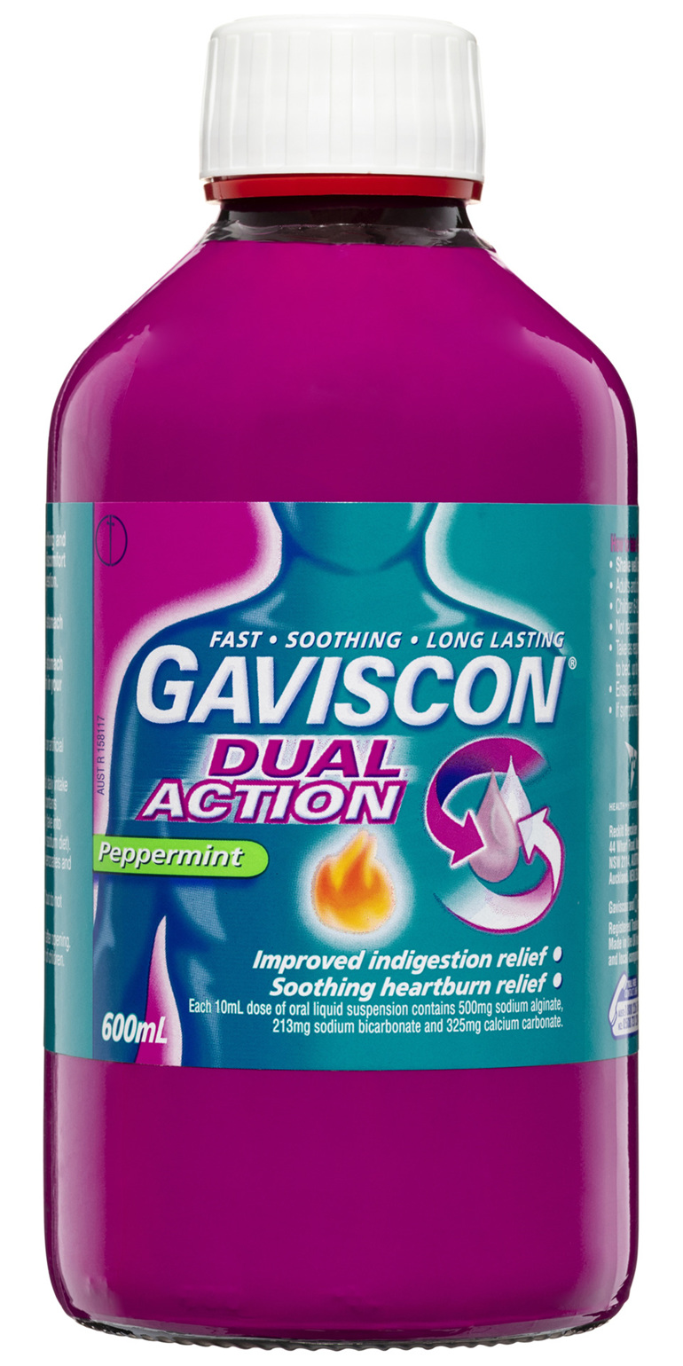 Gaviscon Dual Action Liquid Heartburn and Indigestion Relief Peppermint