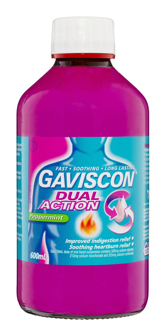 Gaviscon Dual Action Liquid Heartburn &amp; Indigestion Relief ...
