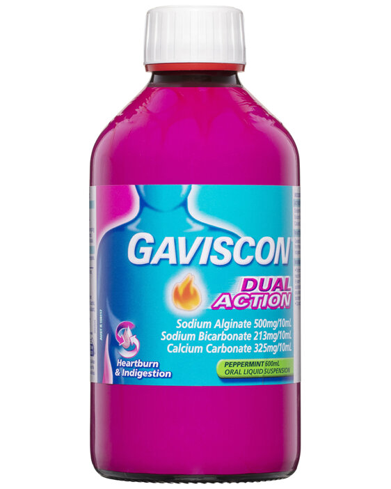 Gaviscon Dual Action Liquid Peppermint Flavour 600ml