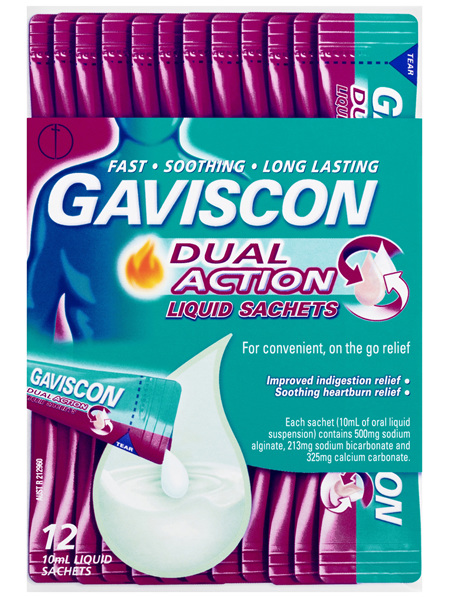 Gaviscon Dual Action Liquid Sachets for Heartburn & Indigestion Relief