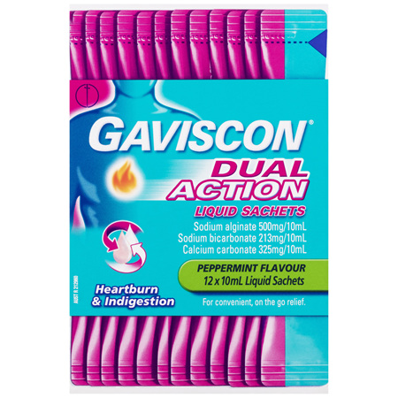 Gaviscon Dual Action Liquid Sachets for Heartburn & Indigestion Relief