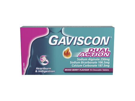 Gaviscon Dual Action Mixed Berry 16 Tablets
