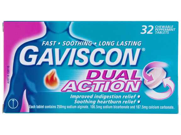 Gaviscon Dual Action Peppermint 32 Pack