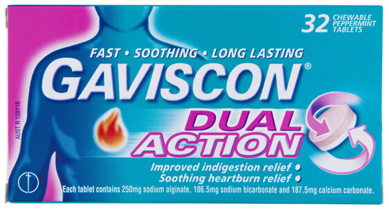 Gaviscon Dual Action Tablets Peppermint 32