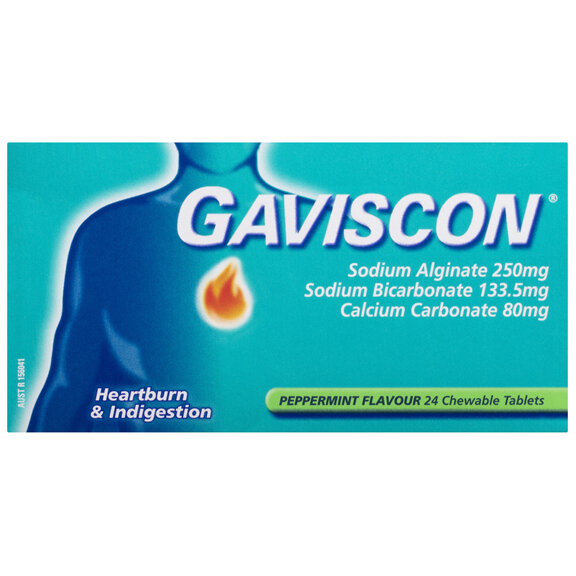 Gaviscon Peppermint 24 Chewable Tablets