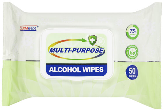 GERMisept Multii-Purpose Alcohol Wipes 50pk