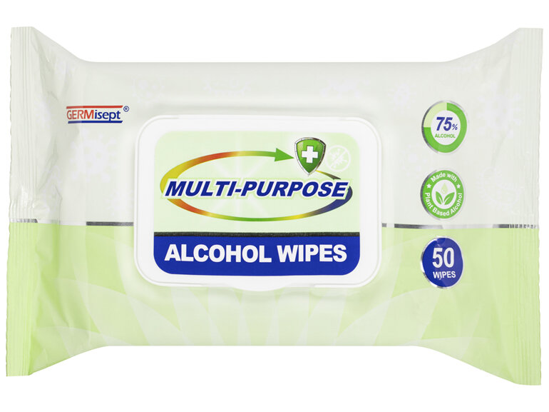GERMisept Multii-Purpose Alcohol Wipes 50pk