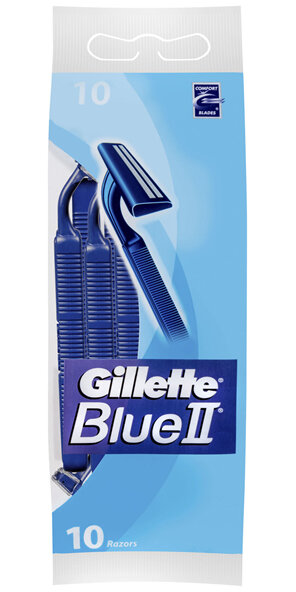Gillette Blue II Disposable Shaving Razor 10 Pack
