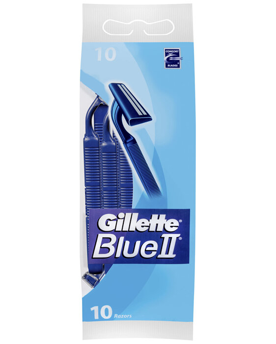 Gillette Blue II Disposable Shaving Razor 10 Pack