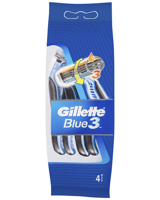 Gillette Blue3 Disposable Shaving Razor 4 Pack