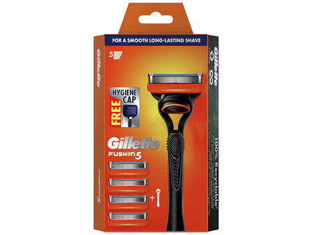 Gillette Fusion Razor Handle + 4 Cartridges