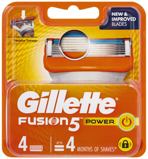 Gillette Fusion5 Power Cartridges 4 Pack