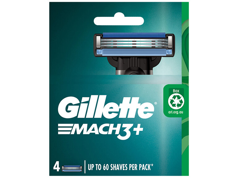 Gillette Mach3+ Replacement Cartridges 4 Count