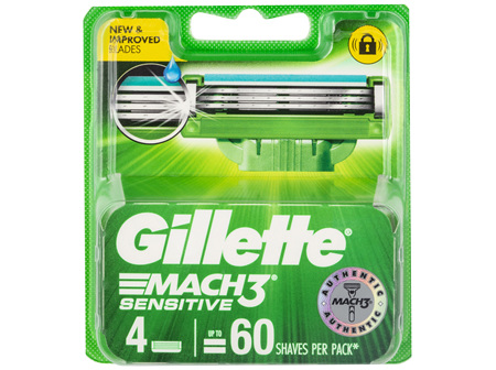 Gillette Mach3 Sensitive Cartridges 4 Pack