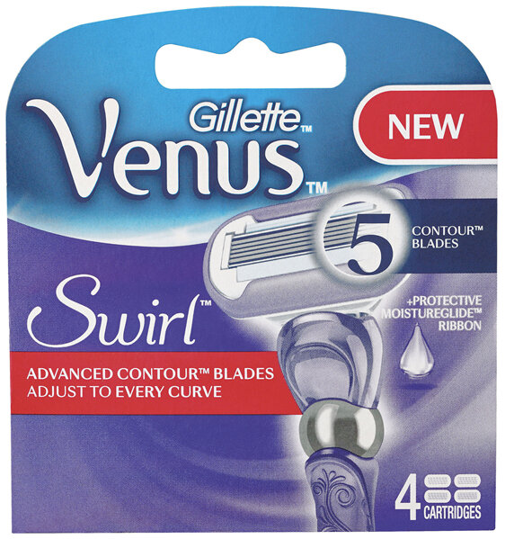 Gillette Venus Extra Smooth Swirl Women's Razor Blade Refills - 4 Count