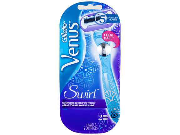 Gillette Venus Extra Smooth Swirl Women's Razor Handle + 2 Blade Refills