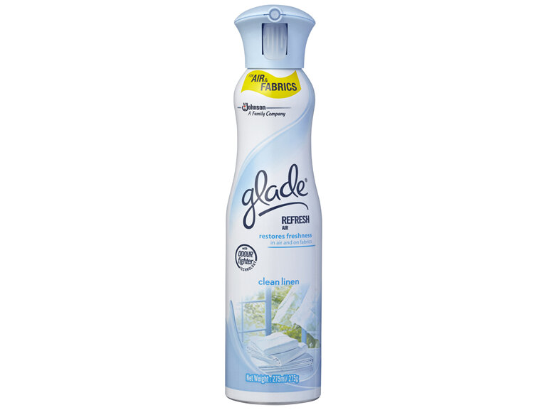 Glade Refresh Air Freshener Aerosol Spray Clean Linen 275g