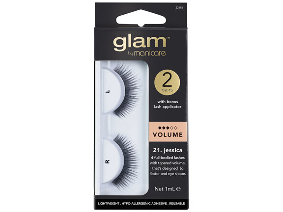 Glam By Manicare 21. Jessica 2 Pack Lashes