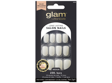 Glam By Manicare 230. Basic Med Square Nails