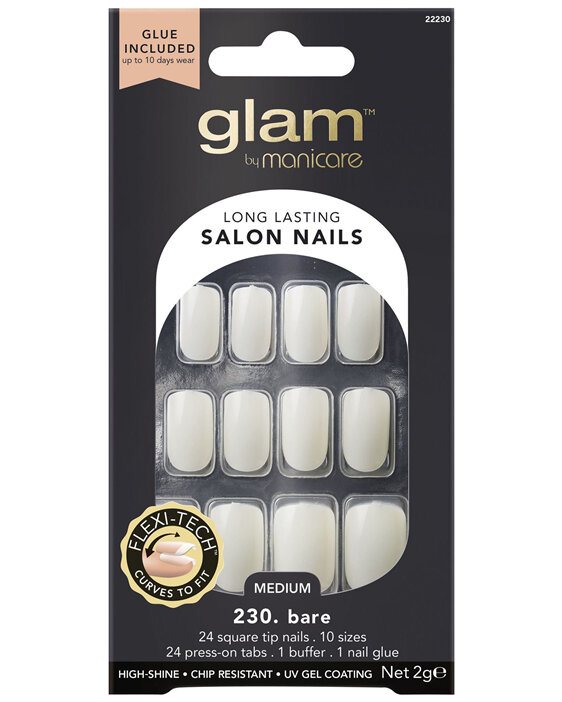 Glam By Manicare 230. Basic Med Square Nails